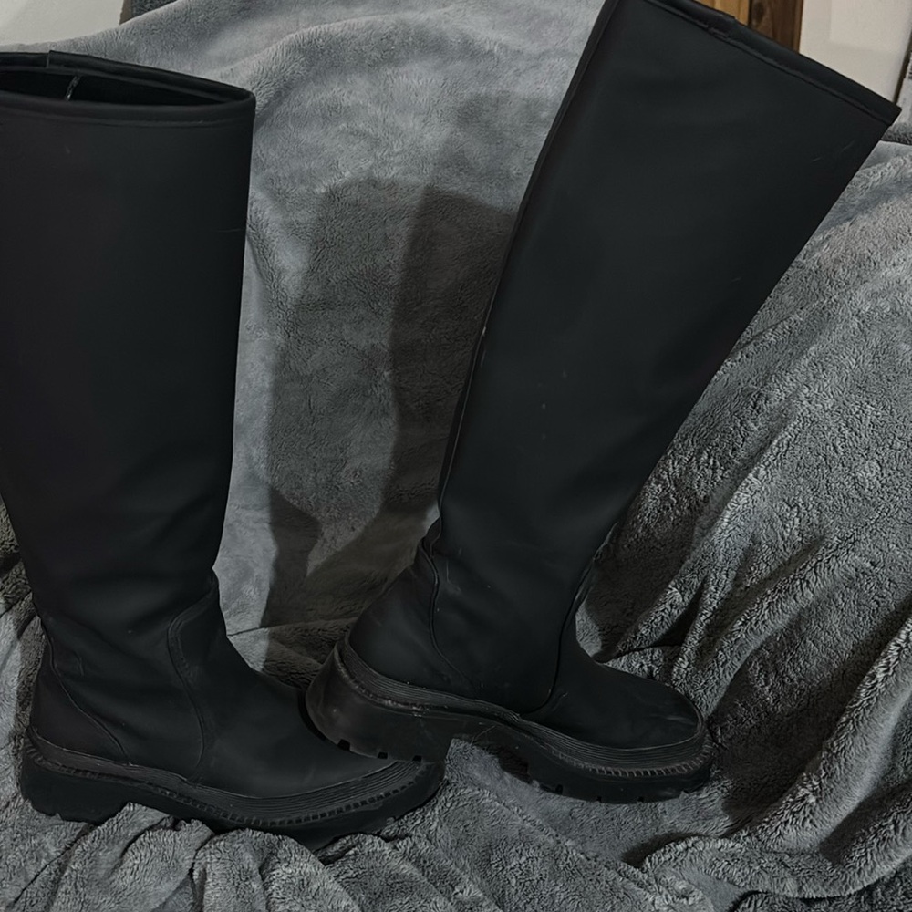 Zara Chunky lug Tall Boot, Black 39